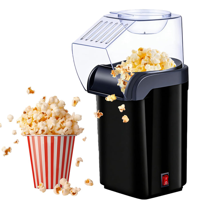 Heissluft Popcornmaschine - 1200W Mini Heissluft Popcorn Maker Ohne Öl Fett, 3 Min Schnellstart, One