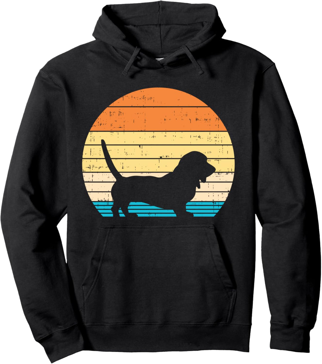 Dachshund Sunset Retro Weiner Sausage Dog Animal Pet Gift Pullover Hoodie