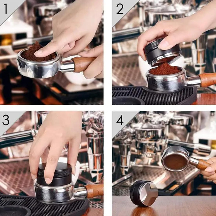 Coffee Distributor, Espresso Distribution Tool, Kaffeeverteiler Kaffeestampfer Einstellbarer Tiefena