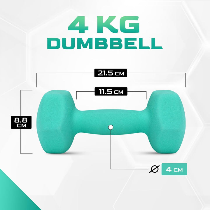Yes4All Neopren Hanteln Set Gewichte, 2er-Sets, 1kg, 1.5kg, 2kg, 3kg, 4kg, 5kg, Dumbbells Set für Kr