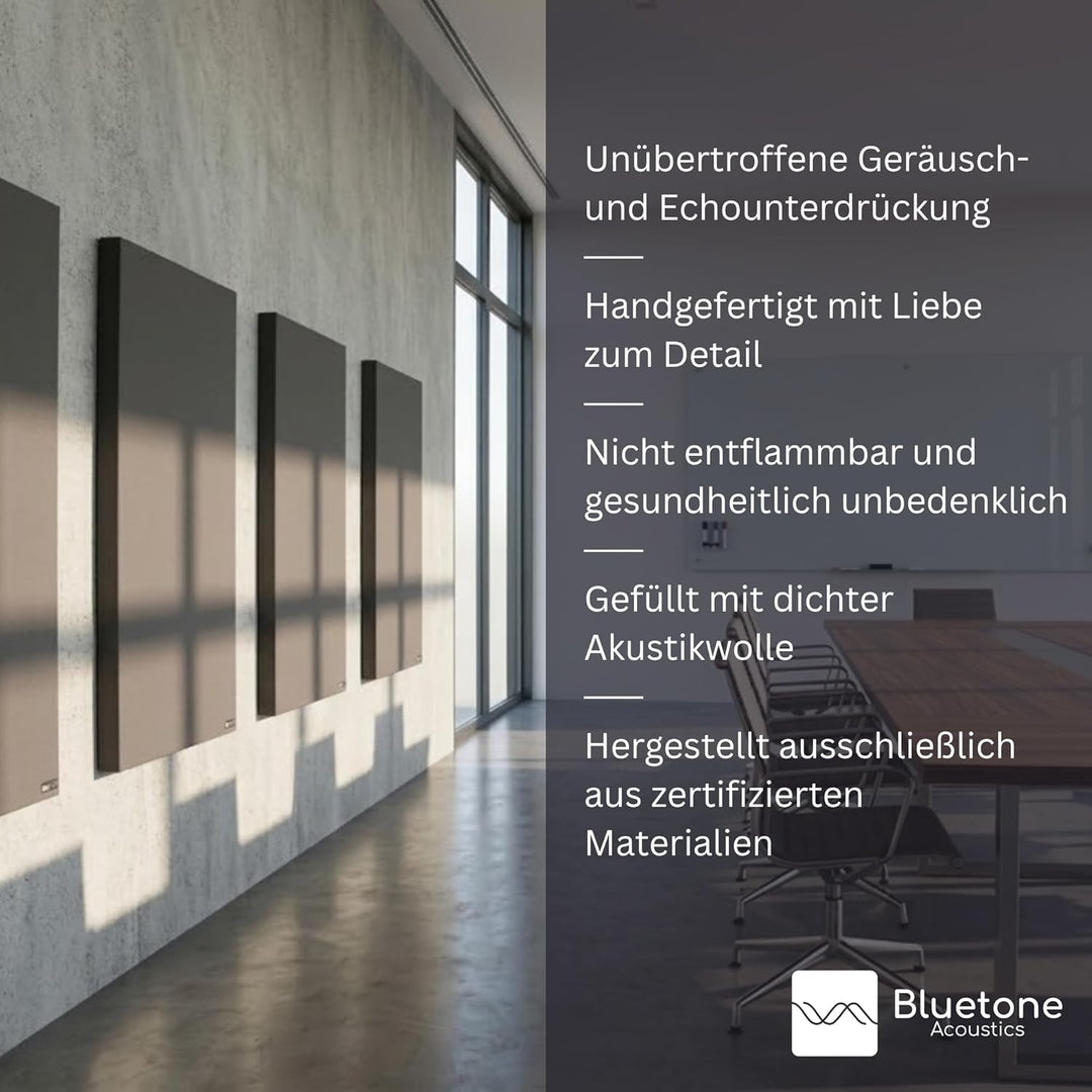 Bluetone Acoustics Wall Panel Pro - Professionel Schallabsorber - Akustikpaneele zur Verbesserung de