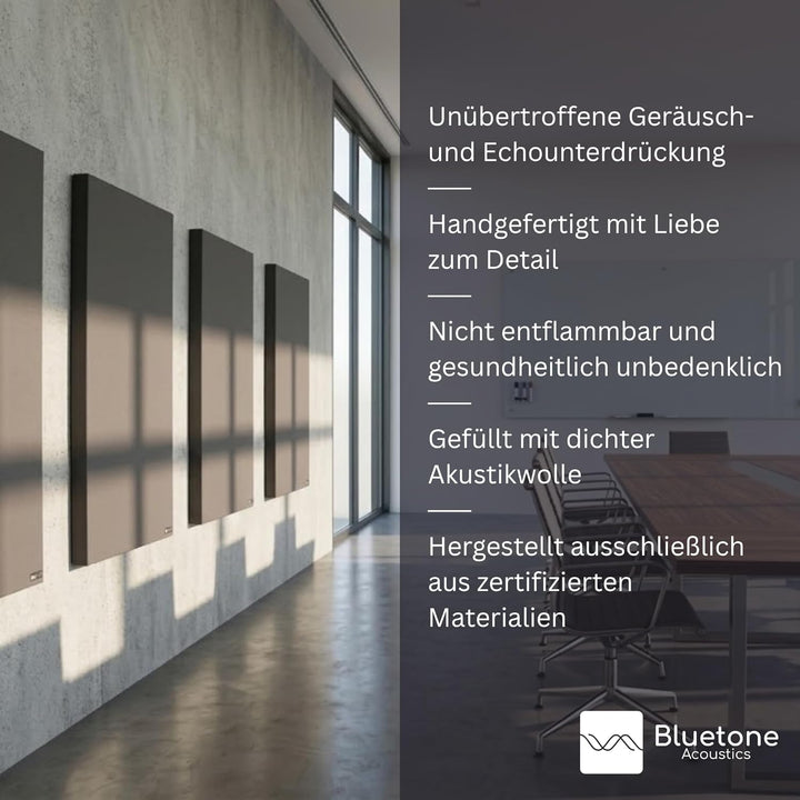 Bluetone Acoustics Wall Panel Pro - Professionel Schallabsorber - Akustikpaneele zur Verbesserung de