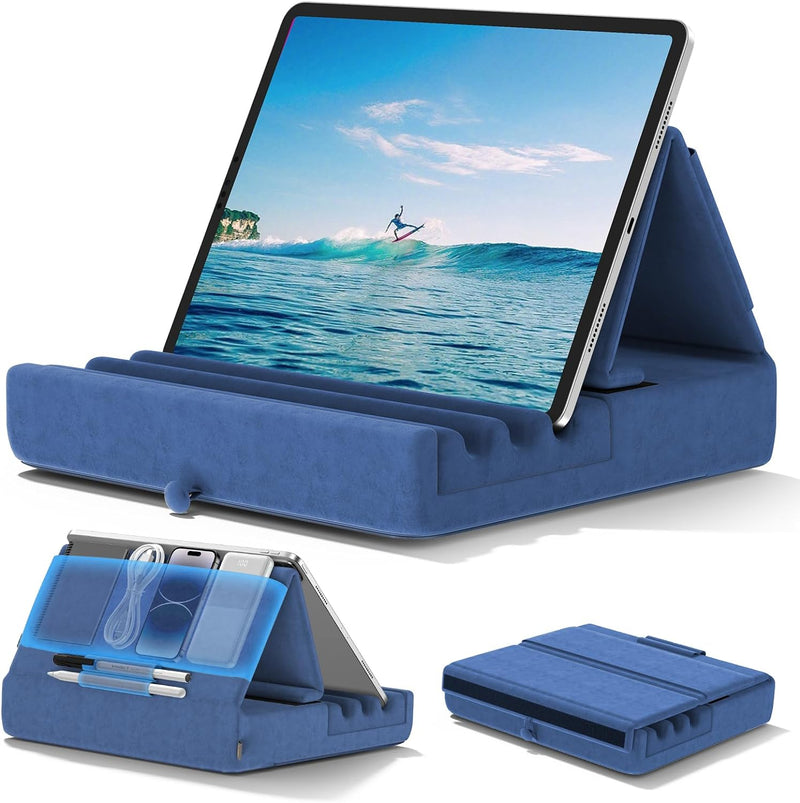 KDD Tablet Halter Kissen, Faltbarer iPad Ständer für Schoss Bett Schreibtisch - Tablet Weicher Kisse