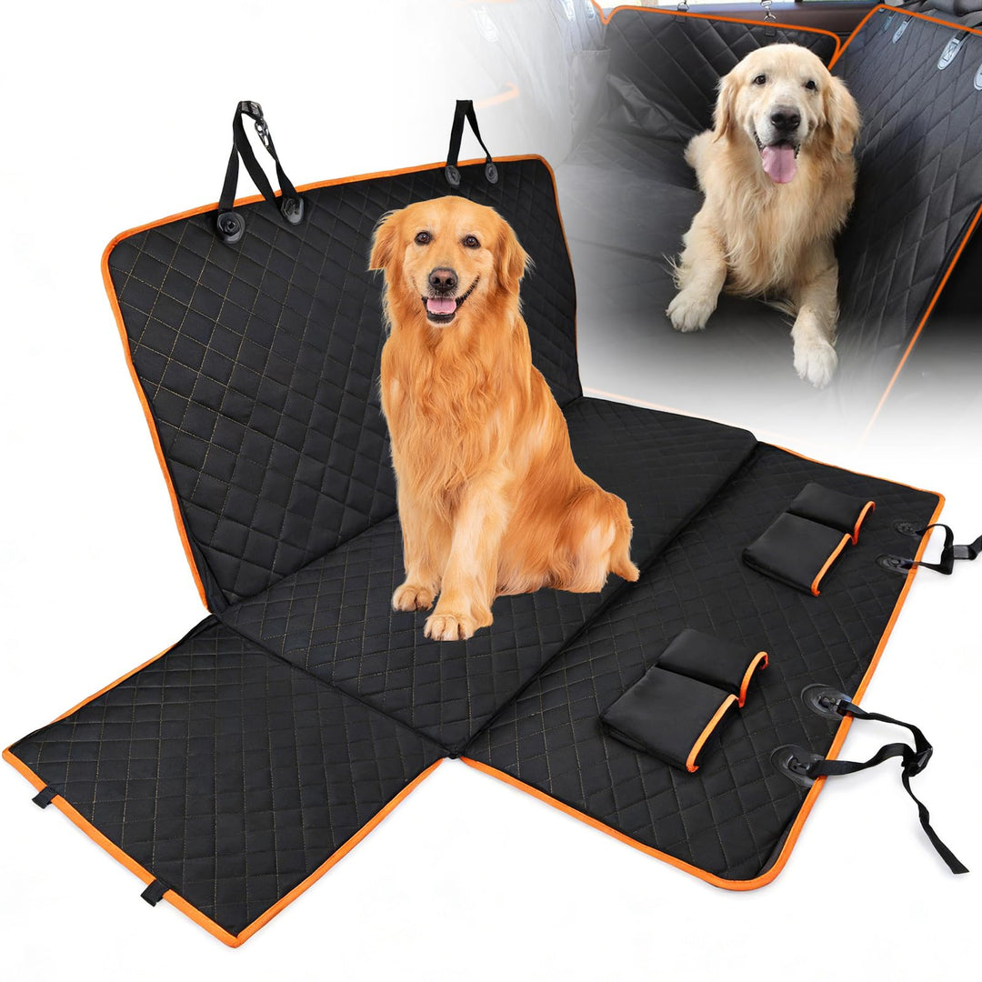 PORFOYO Hundedecke Auto Rückbank,147 * 137cm Autoschondecke Hund,Harter Unterseit Hundedecke Auto,wa