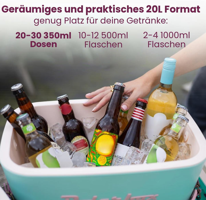 Kühlbox, 20 l, goldfarbene Details. POLARBOX Grün,gold, Grün,gold