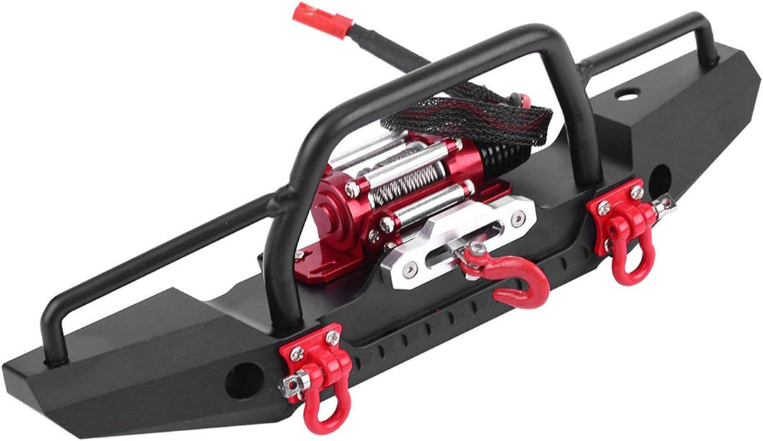 RC-Frontstossstange, Aluminiumlegierung mit Seilwinde für Traxxas TRX-4 Car Crawler Upgrade-Teil Gro