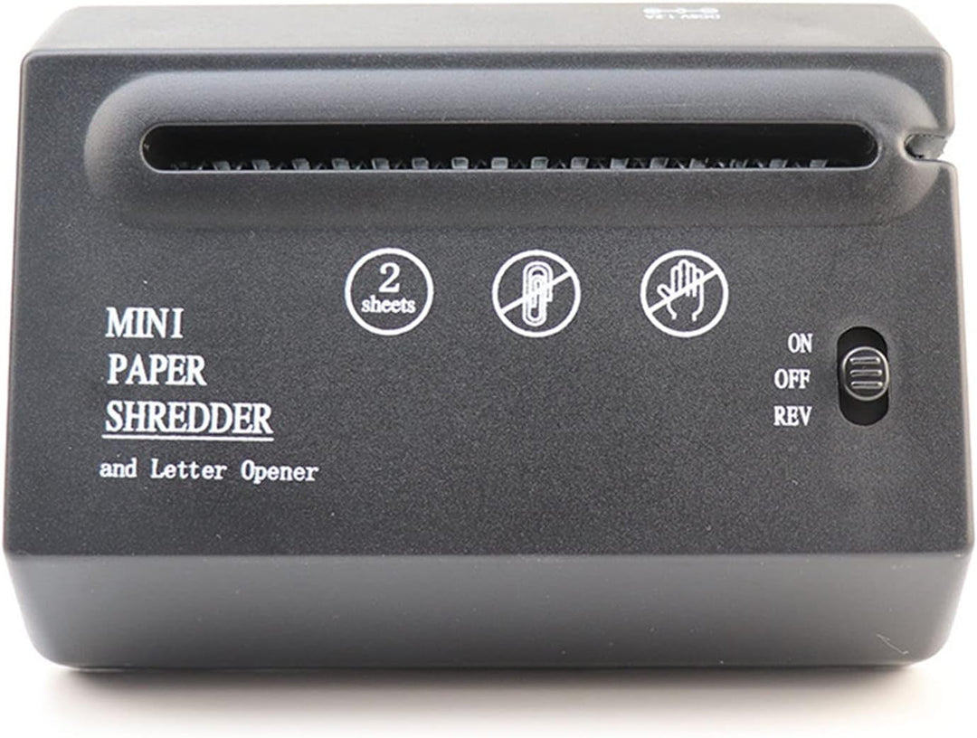 Büro-Aktenvernichter, Mini-USB-Aktenvernichter unterstützt Zwei A6-Blätter, automatische Papierzufuh