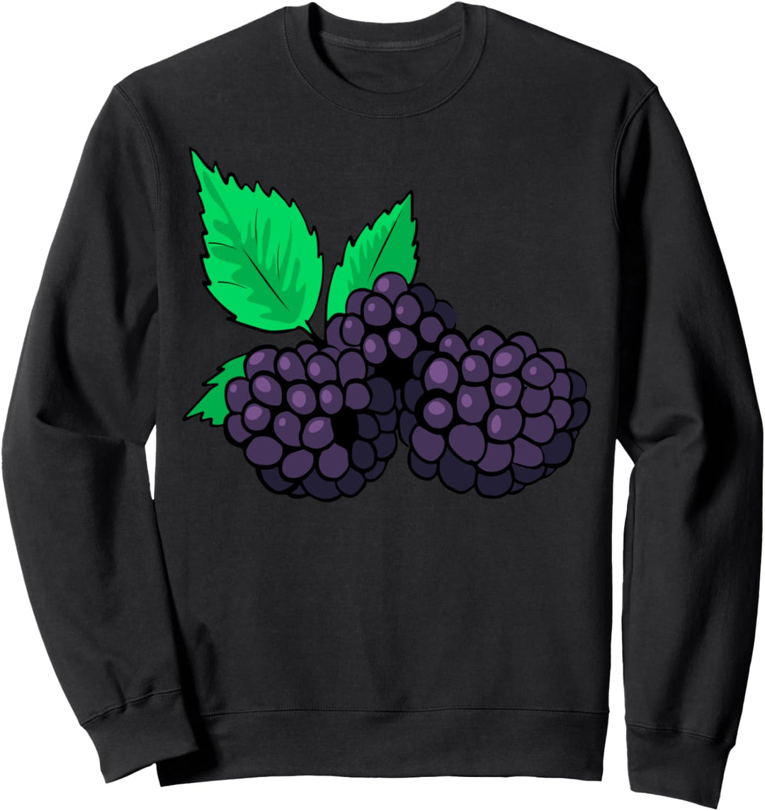 Brombeeren Obst Früchte Vegan Veganer Vegetarier Vegetarisch Sweatshirt