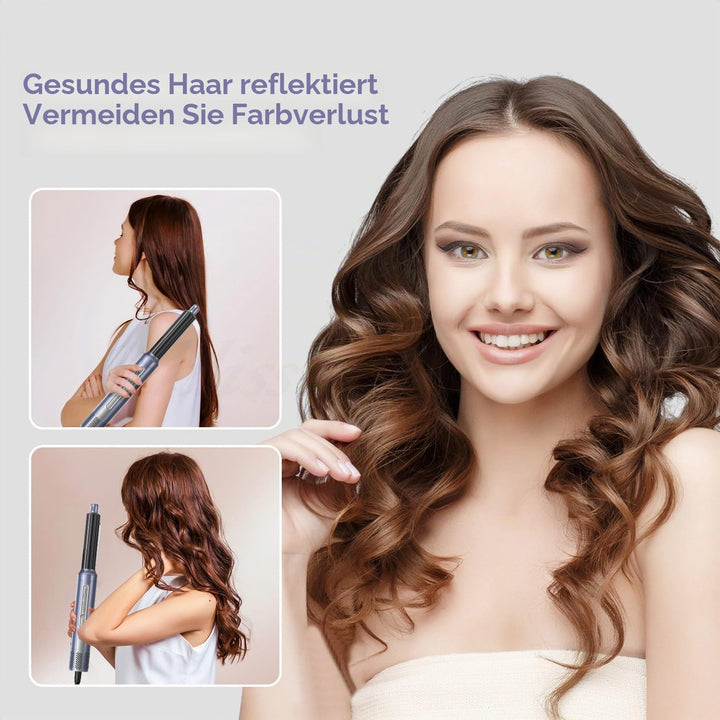 Hairstyler Set, Warmluftbürste Set, 6 in 1 Air styler, Haarstyler mit Lockenstab, 110000 RPM, Negati