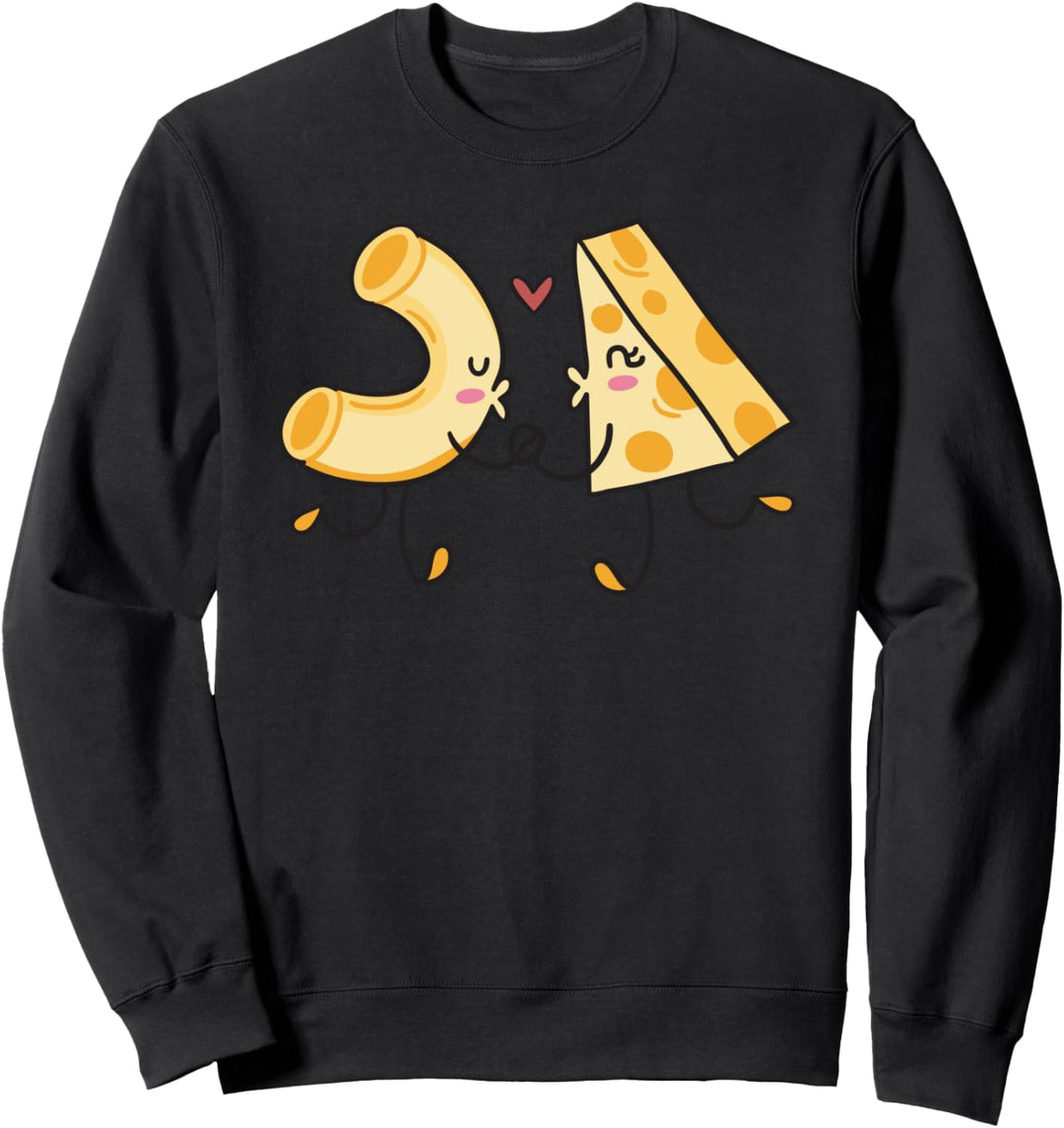Macaroni Noodle and Cheese Cartoons In Love – Lustige süsse Macaroni Sweatshirt