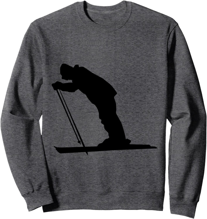 Skifahrer-Silhouette Sweatshirt