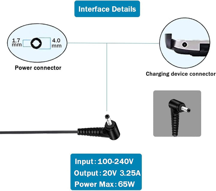 FSKE 65W Netzteil Ladegerät für Lenovo IdeaPad 100 110S 120S 300 310 310S 320 320S 330S 510S 100-14I