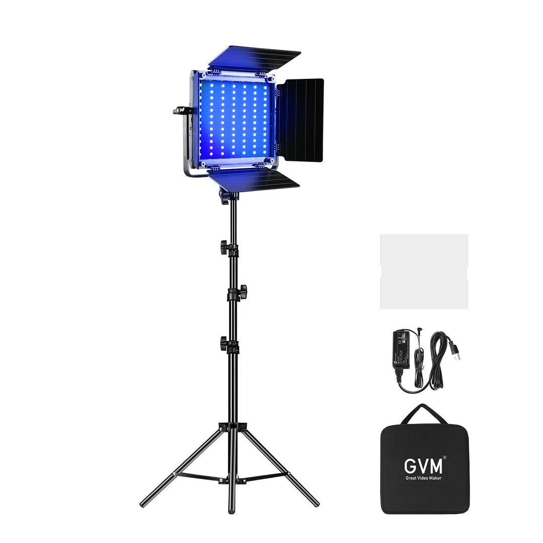 GVM 800D LED Videolicht RGB, APP-Steuerung led videoleuchte 3200K-5600K Studiolicht LED Dauerlicht F