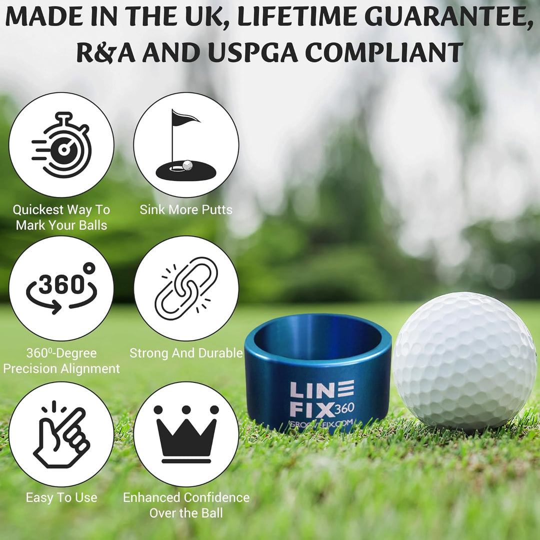 GrooveFix LineFix360 - Ball line Marker Blau, Blau