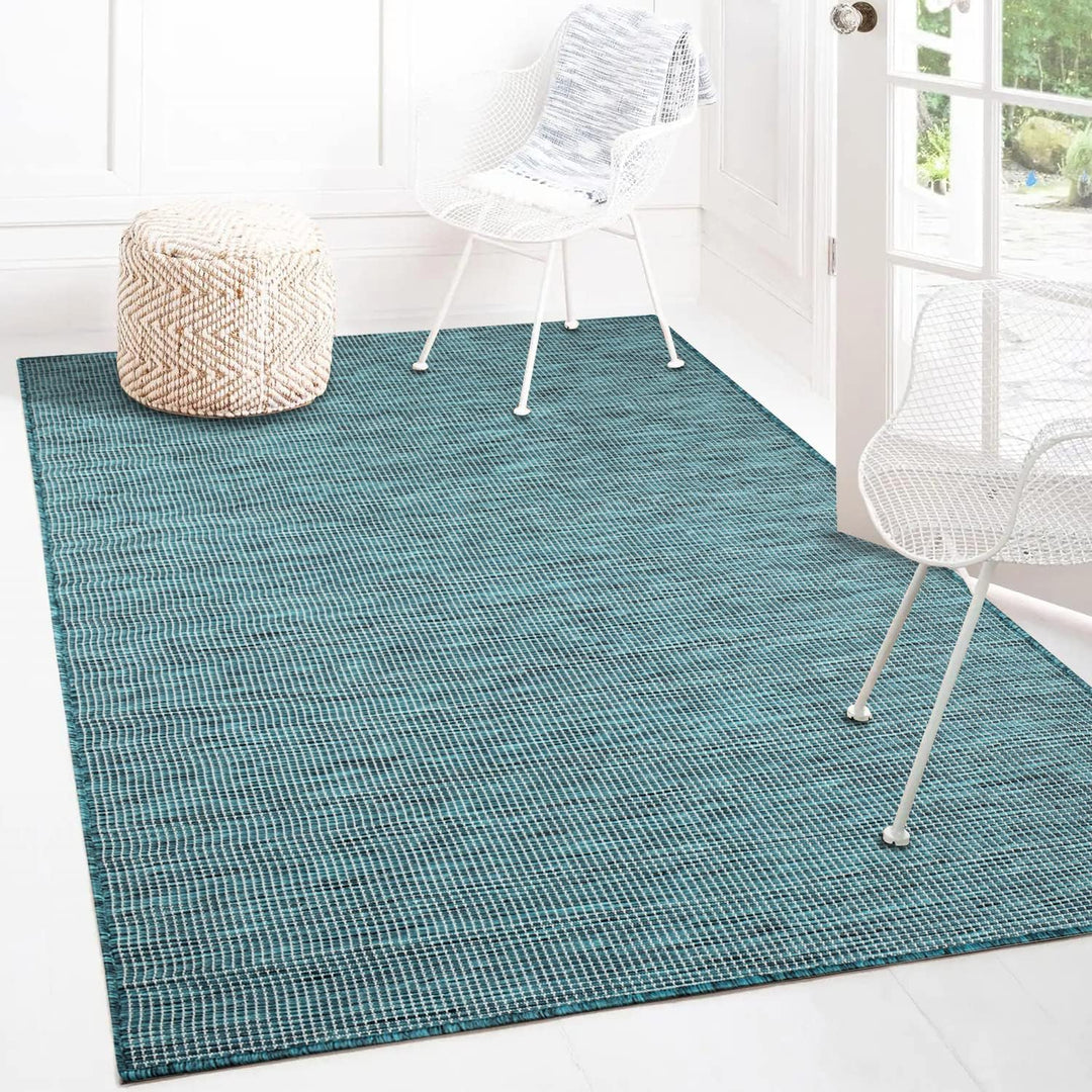 payé Outdoor Teppich Wetterfest - Blau - 120x170cm - Küche Badezimmer Balkon Garten Terrassenteppich