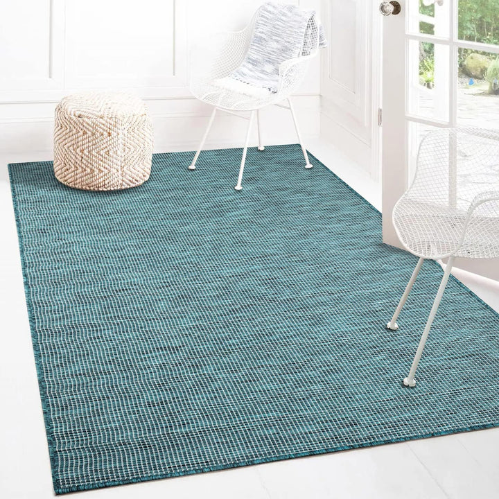 payé Outdoor Teppich Wetterfest - Blau - 120x170cm - Küche Badezimmer Balkon Garten Terrassenteppich