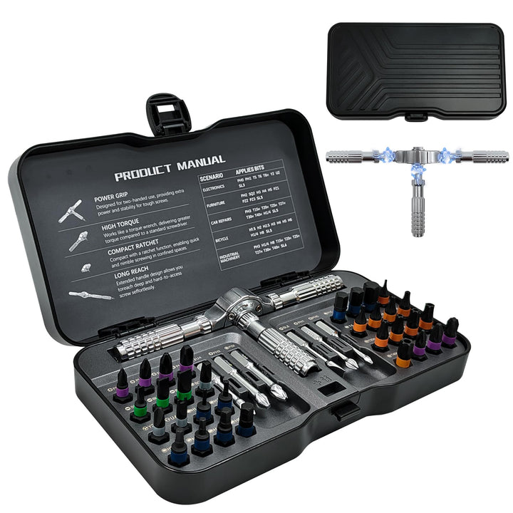 40-in-1 Ratschen Schraubendreher Set, Magnetisch Ratschenschraubendreher, Mini Ratchet Screwdriver,