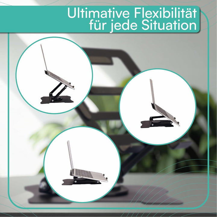pixly Laptop Ständer 360° drehbar - Höhenverstellbarer Laptop-Halter - Ergonomischer Notebook-Stände