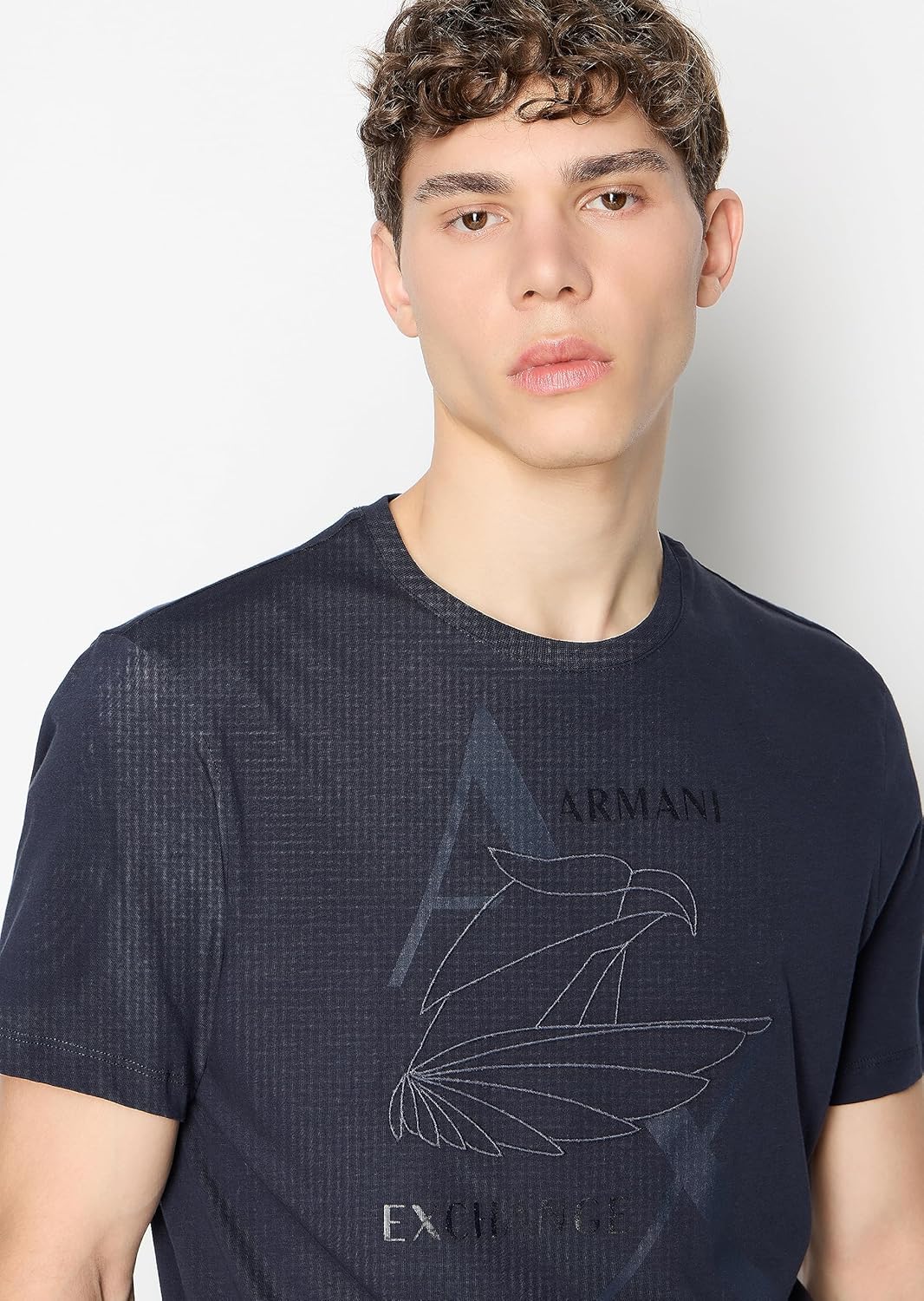 Armani Exchange Herren Regular Fit Ax Eagle Tee T-Shirt S Navy, S Navy
