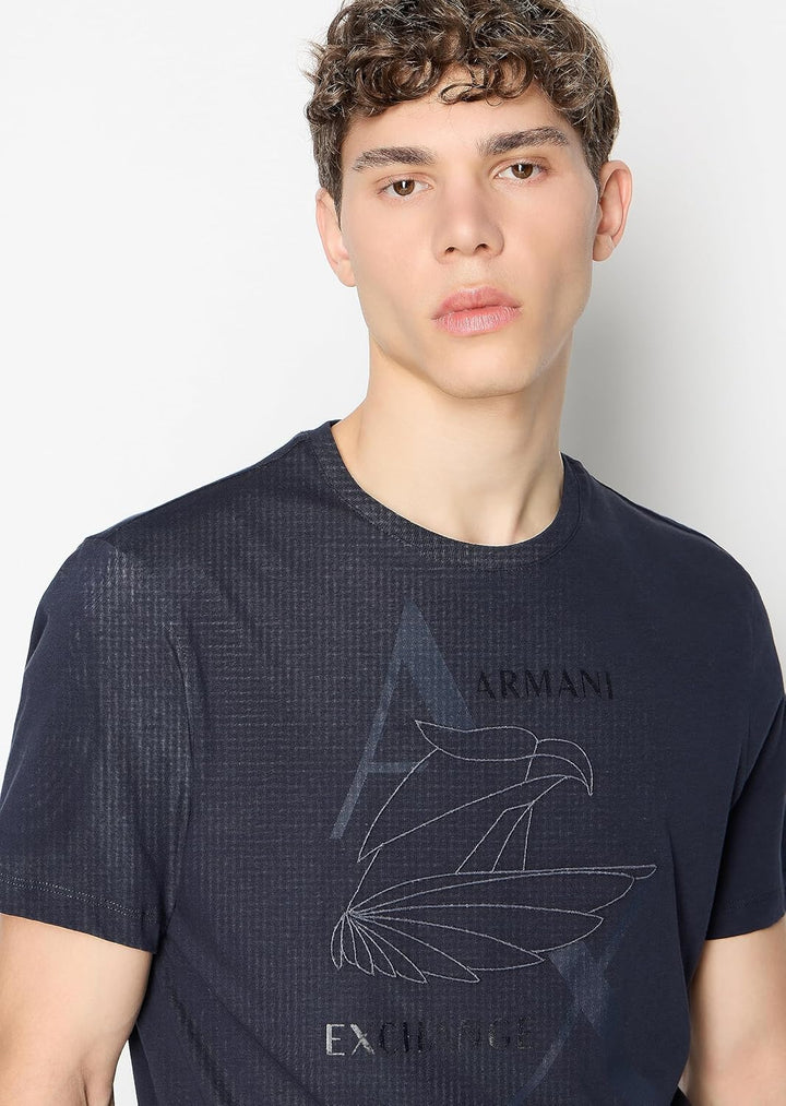 Armani Exchange Herren Regular Fit Ax Eagle Tee T-Shirt S Navy, S Navy