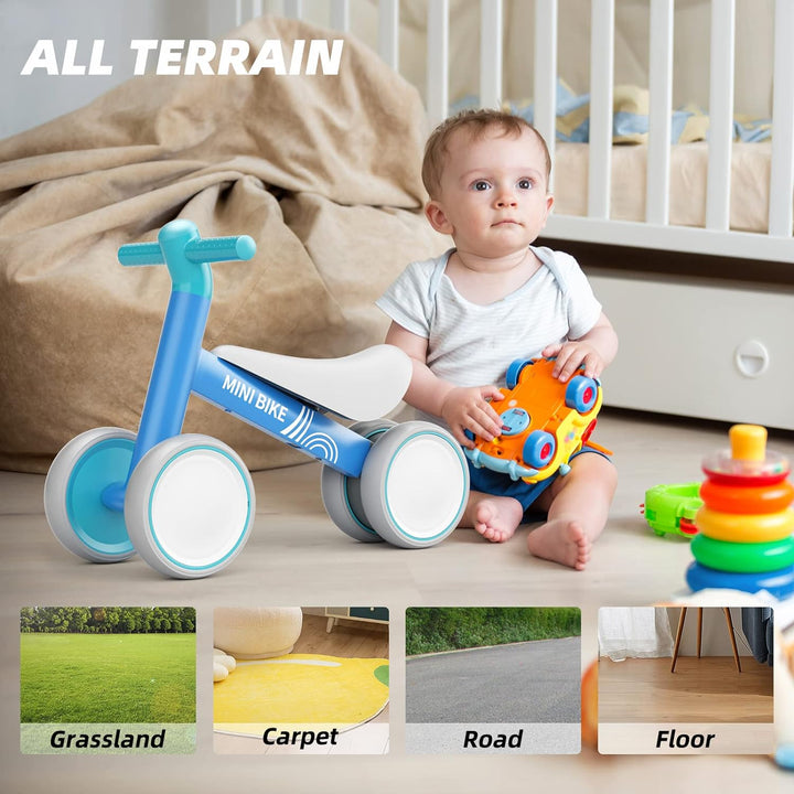 KORIMEFA Kinder Laufrad ab 1 Jahr Spielzeug Lauflernrad ohne Pedale für 10-24 Monate Baby, Erst Ruts