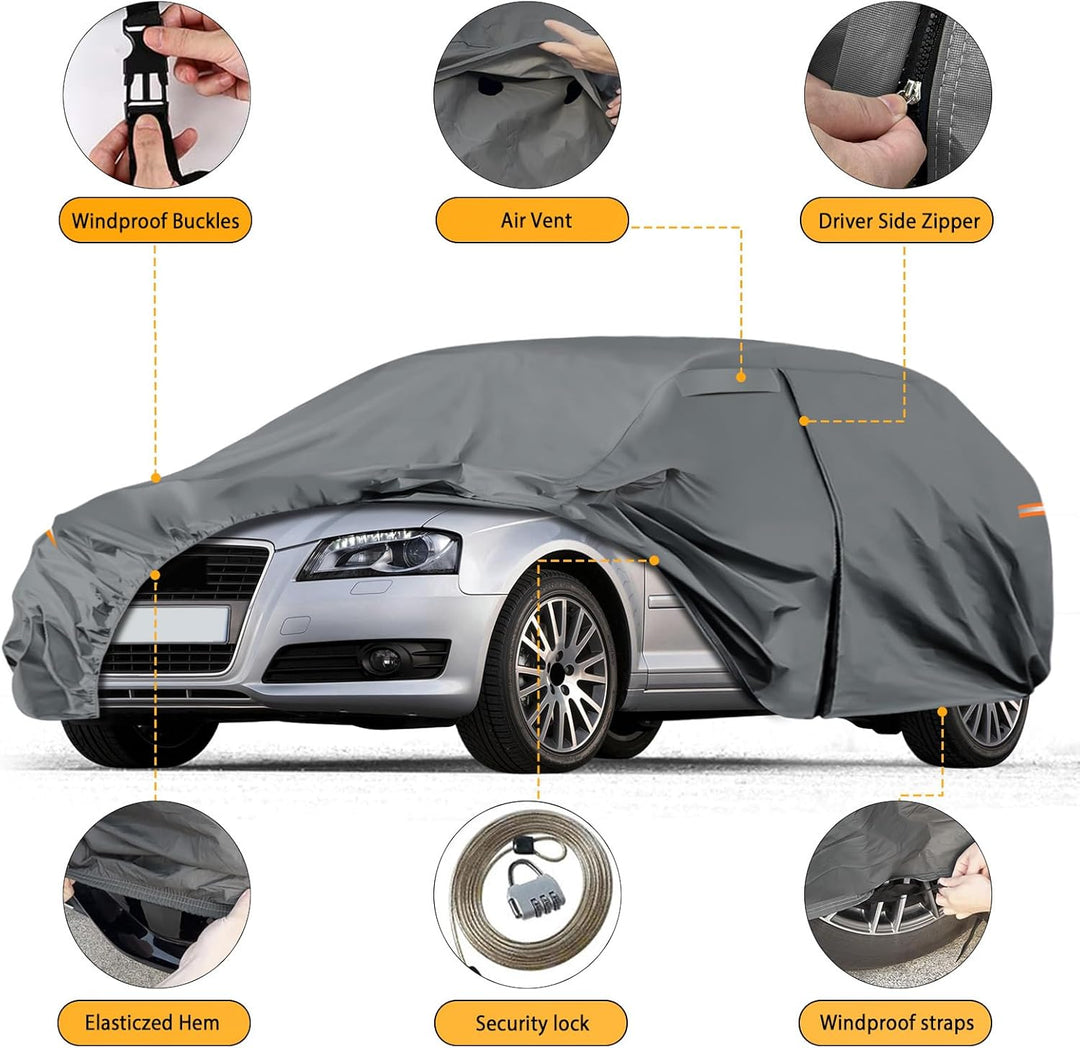 Autoabdeckung Wasserdicht für 1996-2011 Audi A3 8L/8P, Vollgarage Autoplane Auto Abdeckplane Winter