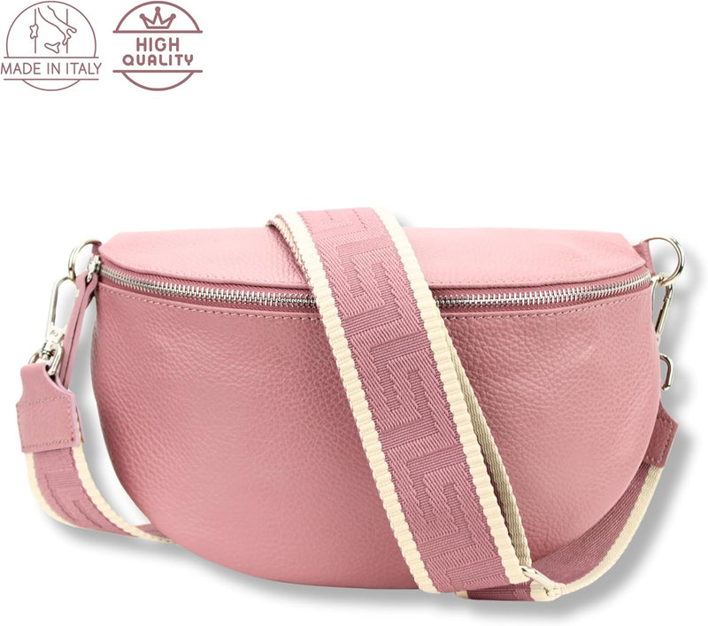 Umhängetasche Damen Stylisch ein crossbody bag damen 100% Leder Genuine Leder Bauchtasche Sehr schon