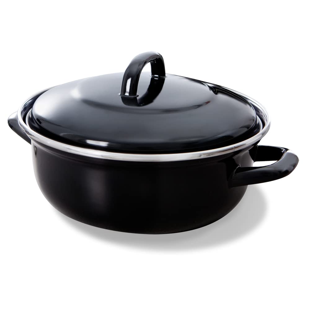 BK Fortalit Induktionsgeeigneter 26cm/7,5L Dutch Oven Bratentopf mit Deckel, Backofen- und Bratensic