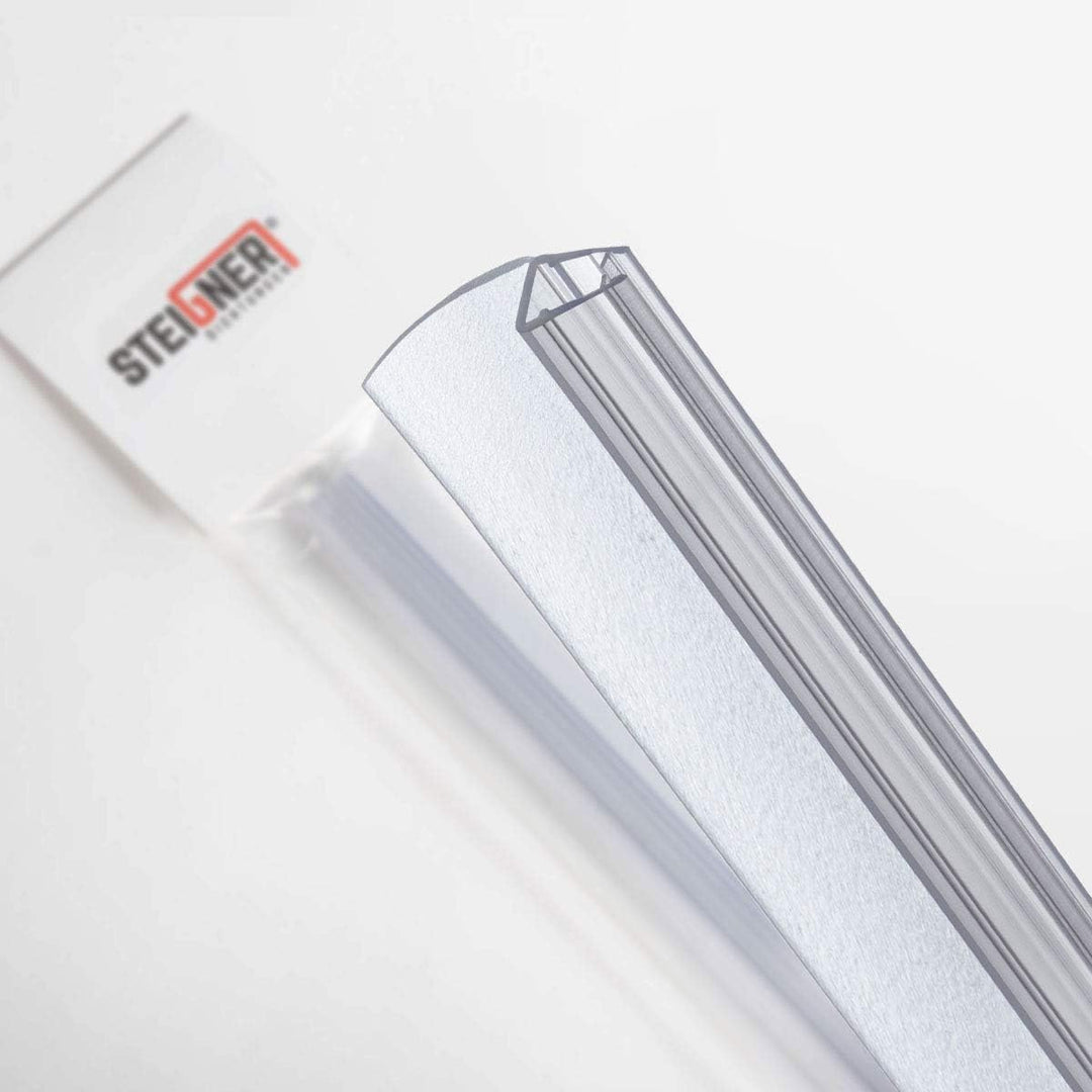STEIGNER Duschdichtung, 120cm, Glasstärke 6/7/ 8 mm, Gerade PVC Ersatzdichtung für Dusche, UK55 UK55