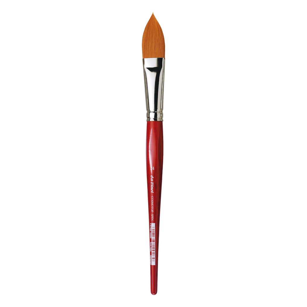 da Vinci 5584 Watercolor Series CosmoTop Spin Pinsel, spitz, oval, Synthetik mit rotem Griff, Grösse