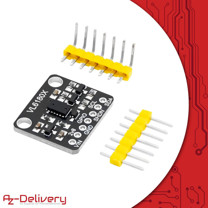 AZDelivery 5 x VL6180X Hochpräzisions Entfernungsmesser Optisches Entfernung Sensormodul mit Proximi