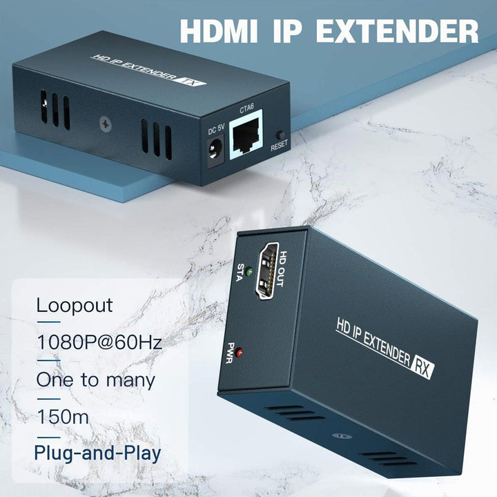 PWAYTEK HDMI Extender 500ft über Single Cat5e/6, über IP/TCP EIN bis mehrere Monitore per Ethernet-S