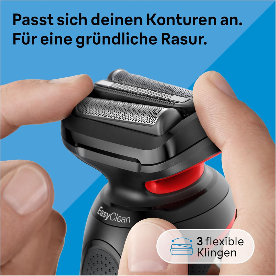 Braun Series 5 Elektrorasierer, EasyClean Rasierer Herren, Wet & Dry, Made in Germany, 51-R1000s, Ro