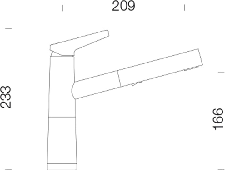 Schock Küchenarmatur SC-510 Asphalt – Hochdruck Armatur CRISTALITE mit ausziehbarer Schlauch-Brause