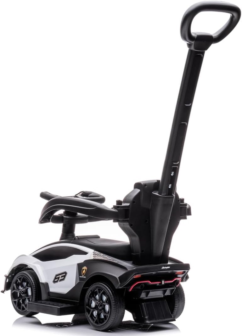 Rutschauto ab 1 Jahr mit Schiebestange, Kinderauto, Rutschauto Essenza SCV12, Auto Kinder (Weiss), W