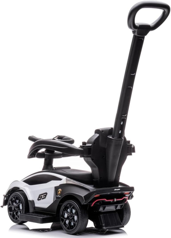 Rutschauto ab 1 Jahr mit Schiebestange, Kinderauto, Rutschauto Essenza SCV12, Auto Kinder (Weiss), W