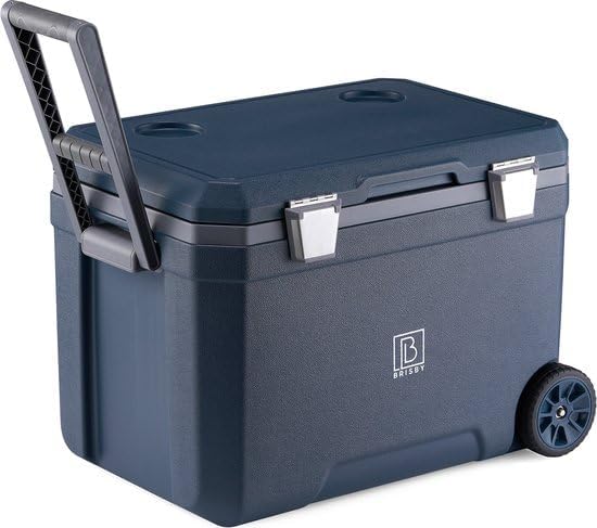 Brisby Kühlbox Camping - 45L, Kühlbox ohne Strom, inkl. 4 Dicke Kühlelemente, 3 Tage kühle Isolation