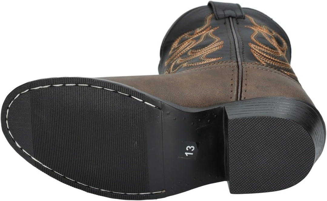 Smoky Mountain Austin Cowboy Baby Mädchen Lederstiefel 22 EU Braun Schwarz, 22 EU Braun Schwarz
