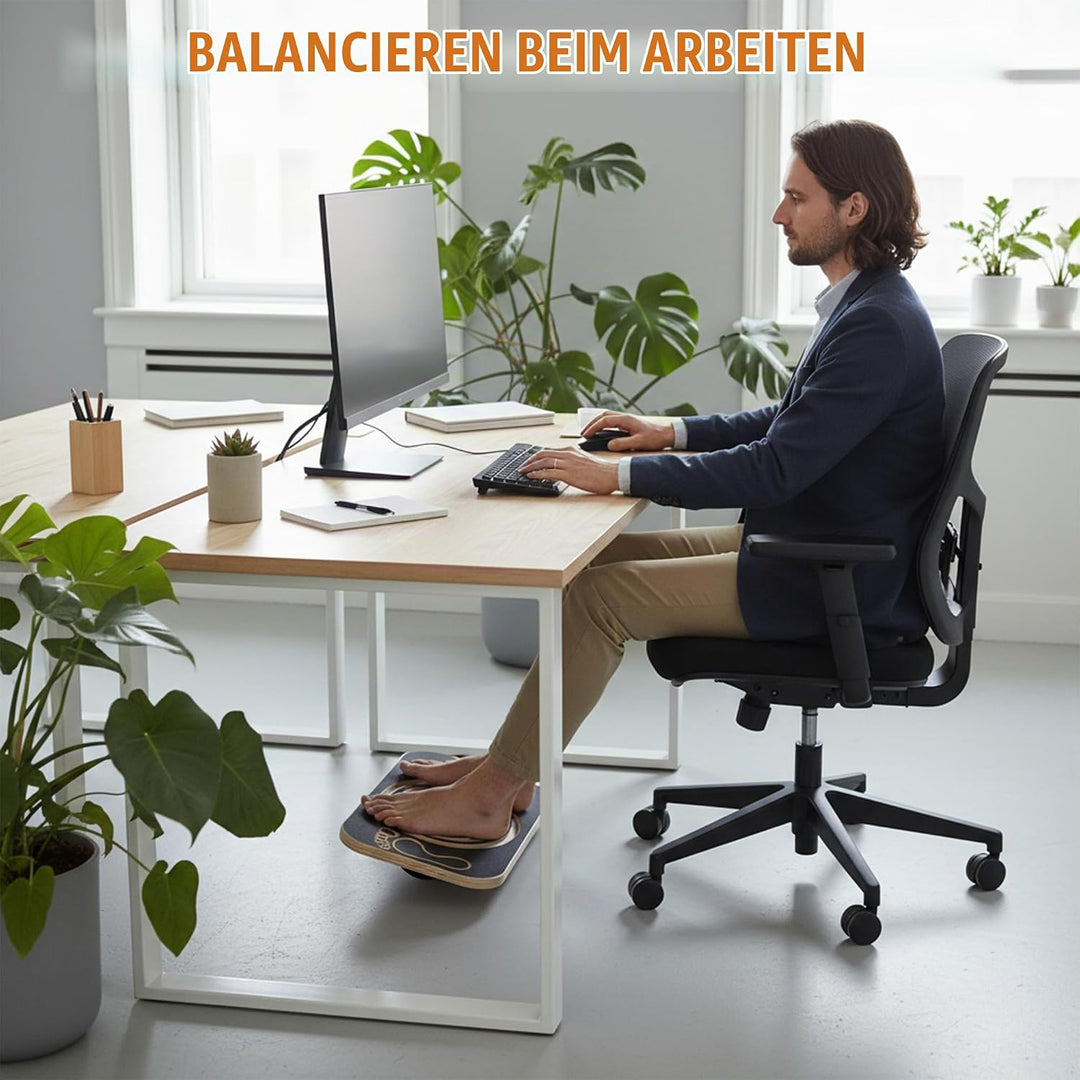 Balance Board Holz mit Integrierten Kugellabyrinth Wackelbrett für Alle Altersgruppen Gleichgewichts