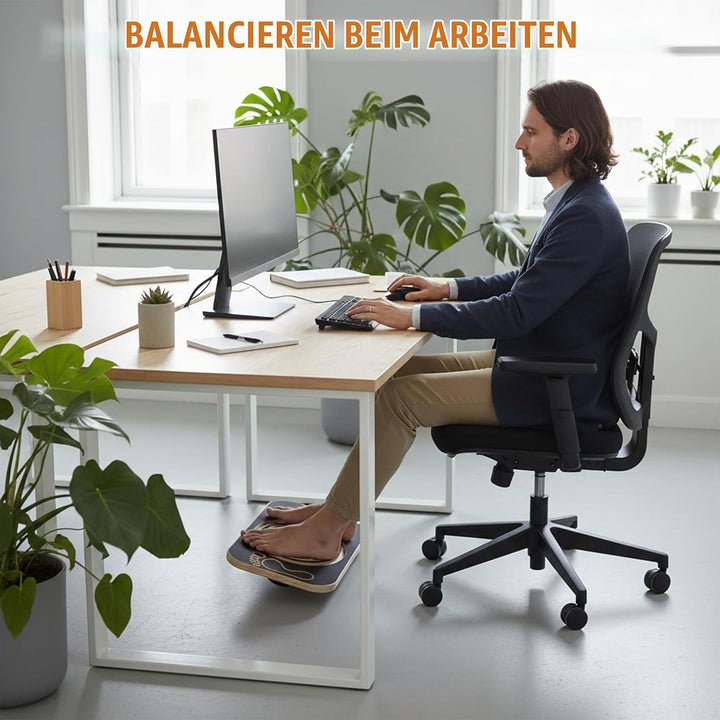 Balance Board Holz mit Integrierten Kugellabyrinth Wackelbrett für Alle Altersgruppen Gleichgewichts