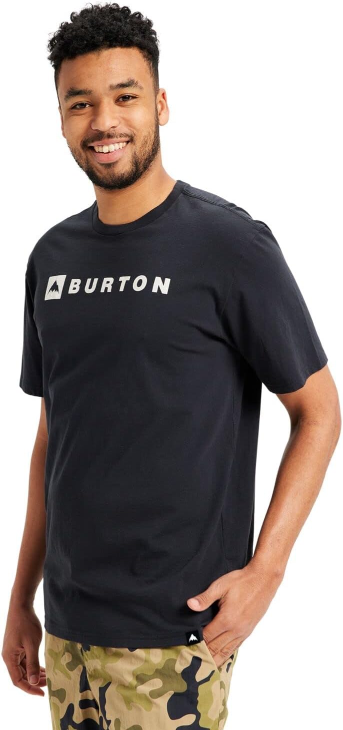 Burton Herren Horizontal Mountain T-Shirt (1er Pack) 48 True Black, 48 True Black