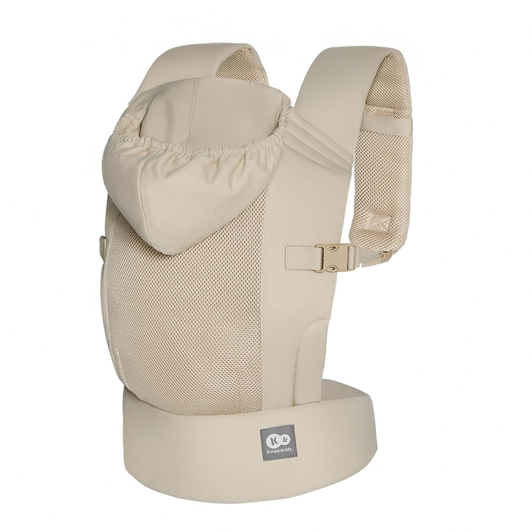 Kinderkraft ergonomische Babytrage CARRYBEE ab 3 Monaten bis 20 kg, verstellbar, feste Kapuze, aus B