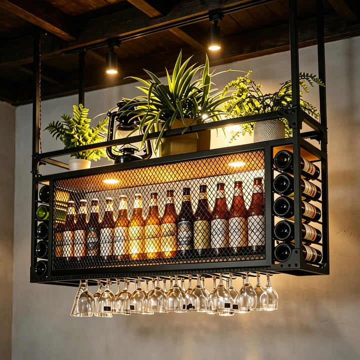Deckenregal Hängend Weinregal, Grosse Kapazität Weinregal Hängender, Kann Hängend Oder An Der Wand M