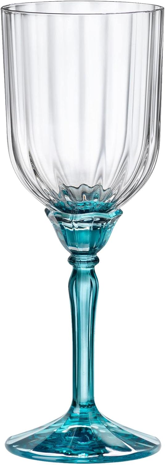 Bormioli Rocco Florian Cocktail - 245ml, 6 Stück, Leuchtend Blau