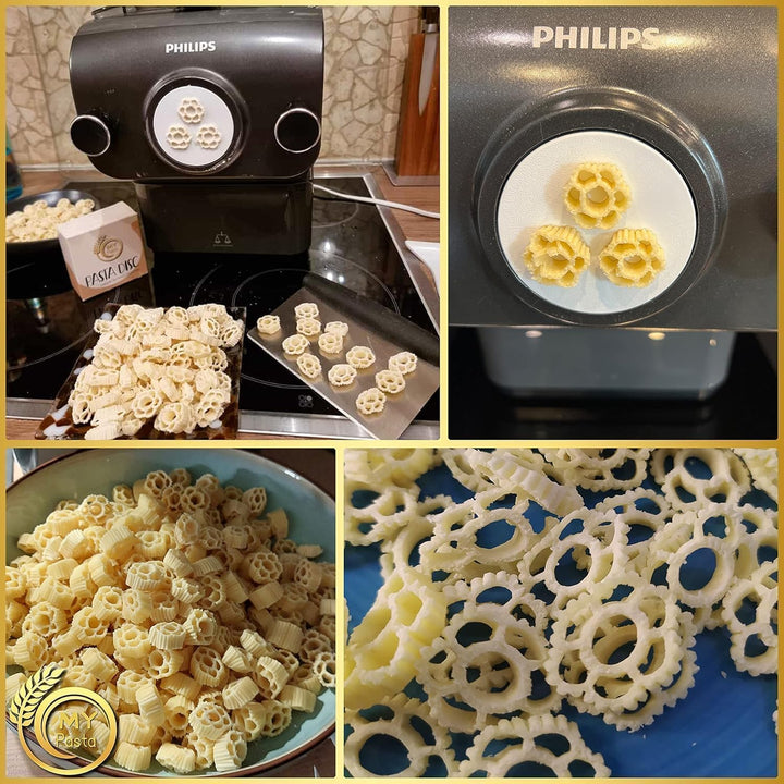 MY PASTA - Blumen 3er - Pastamaker Matrizen Pastadisc Avance Matrize für hausgemachte Pasta, Kompati