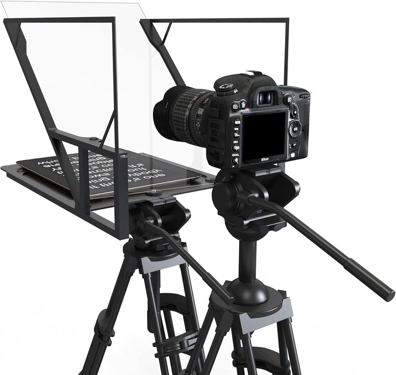 Leeventi Teleprompter 4.0 I Kompatibel mit iPhone, iPad, Android Smartphones, Foto- oder Videokamera