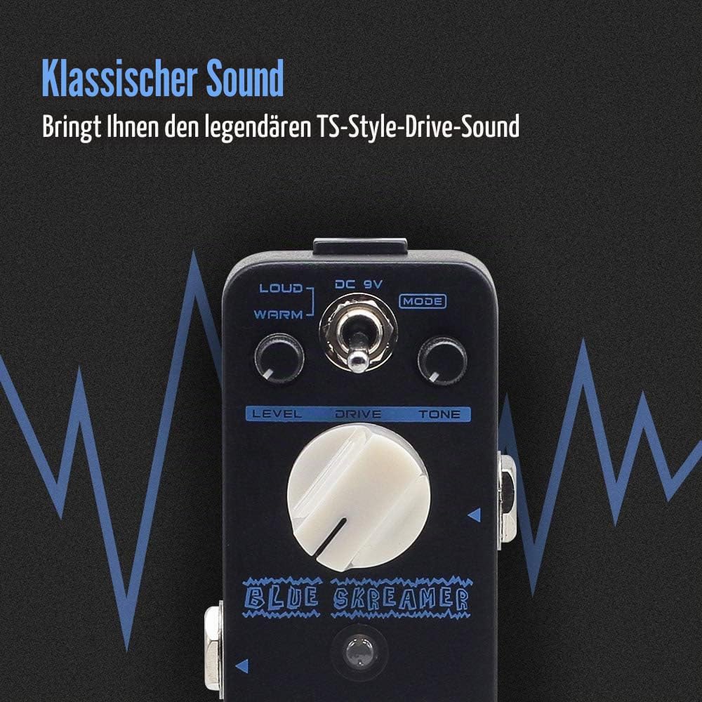 SONICAKE Overdrive Gitarre Effektpedal Blue Skreamer Vintage Dumble Blues Analog True Bypass, Overdr