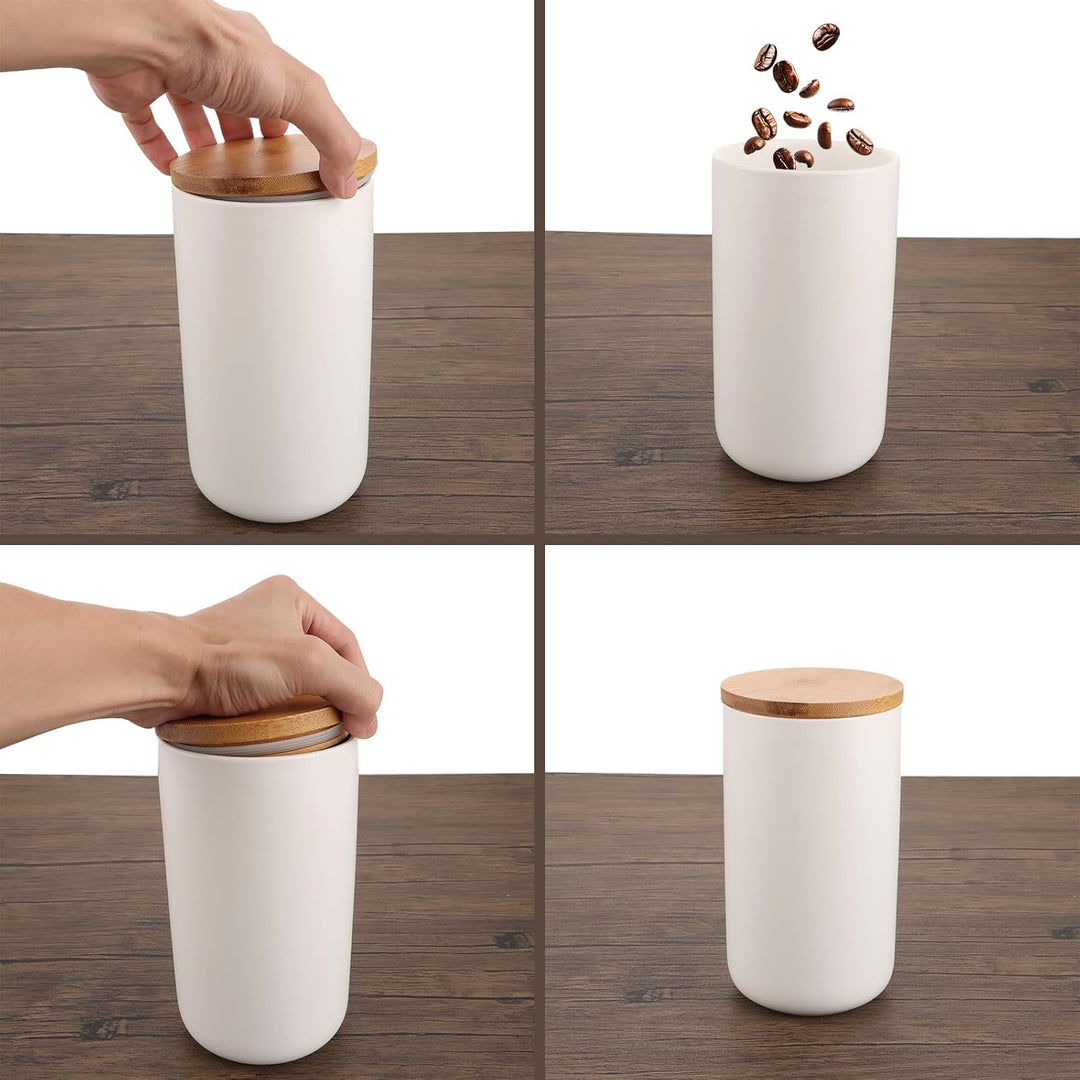 kaffeedose keramik, 1000ml keramikdose mit Deckel, Tee, Zucker und Kaffeedosen, Vorratsdosen mit Dec