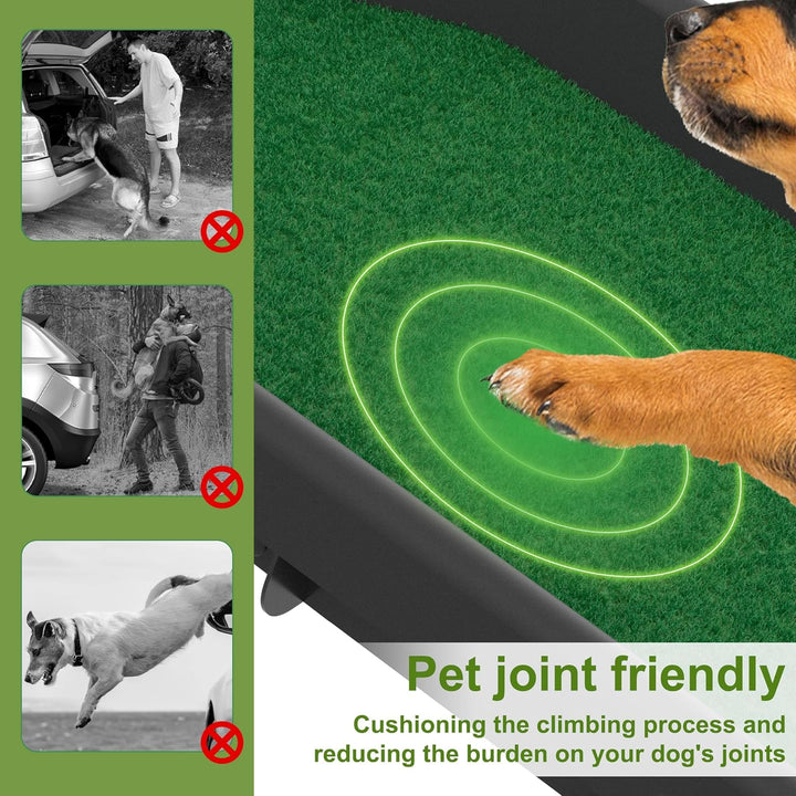 NAIZY Hunderampe 156cm Klappbare Hundetreppe Ramp mit Anti-Rutsch Matten Haustierrampe Kunststoff Ko