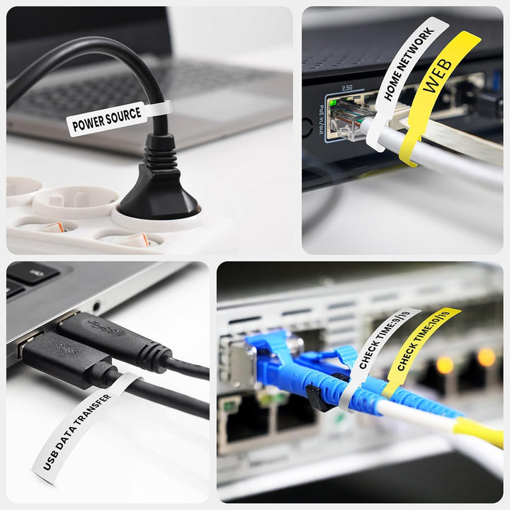 CLABEL 6 Rollen 25x78mm Thermo Weiss Etikettenband für Etikettendrucker Selbstklebend Klebeetiketten